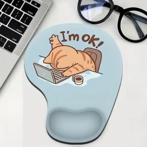 10b30ad3-e948-4512-8bb7-67f62874d65a.webp I'm Okay Cat Ergonomic Mouse Pad with Wrist Support