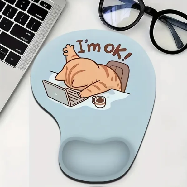 10b30ad3-e948-4512-8bb7-67f62874d65a.webp I'm Okay Cat Ergonomic Mouse Pad with Wrist Support
